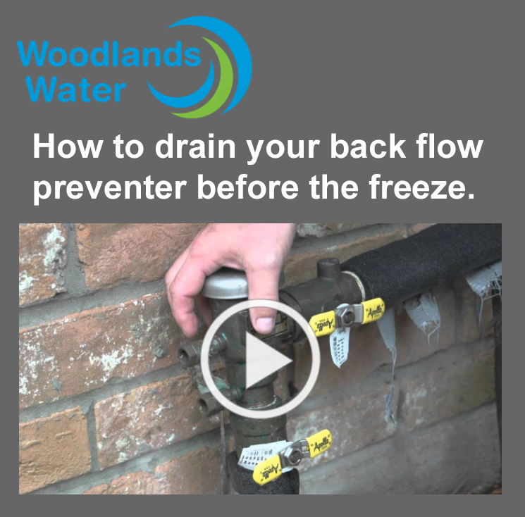 How to drain the backflow preventer